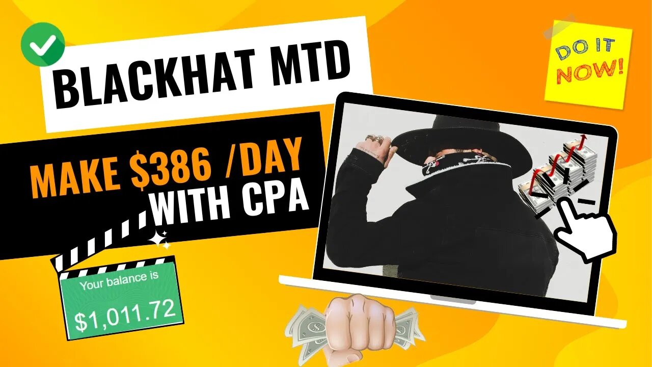 BLACLHAT CPA Marketing 2024 | CPA Marketing Free Traffic Method | Make Money Online