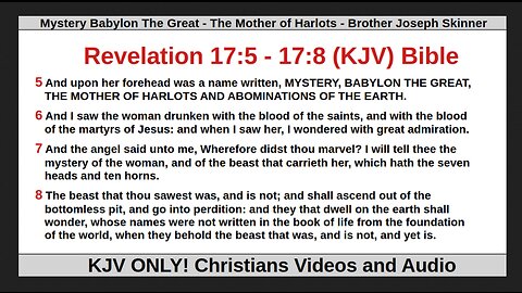Mystery Babylon The Great - The Mother of Harlots - Brother Joseph Skinner