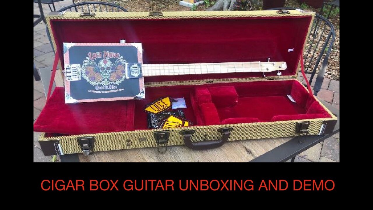 Unboxing Of A Cigar Box Guitar Made By LACE Music Products