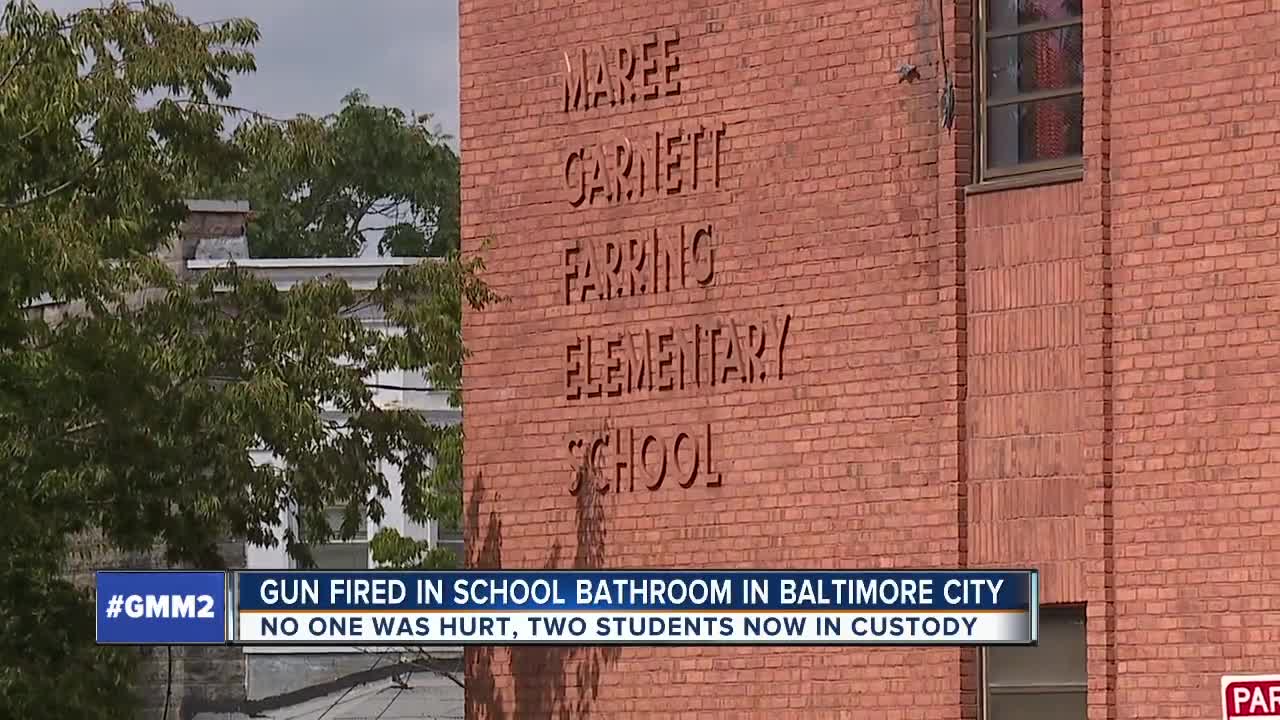 Students detained after gun fired in Baltimore elementary school