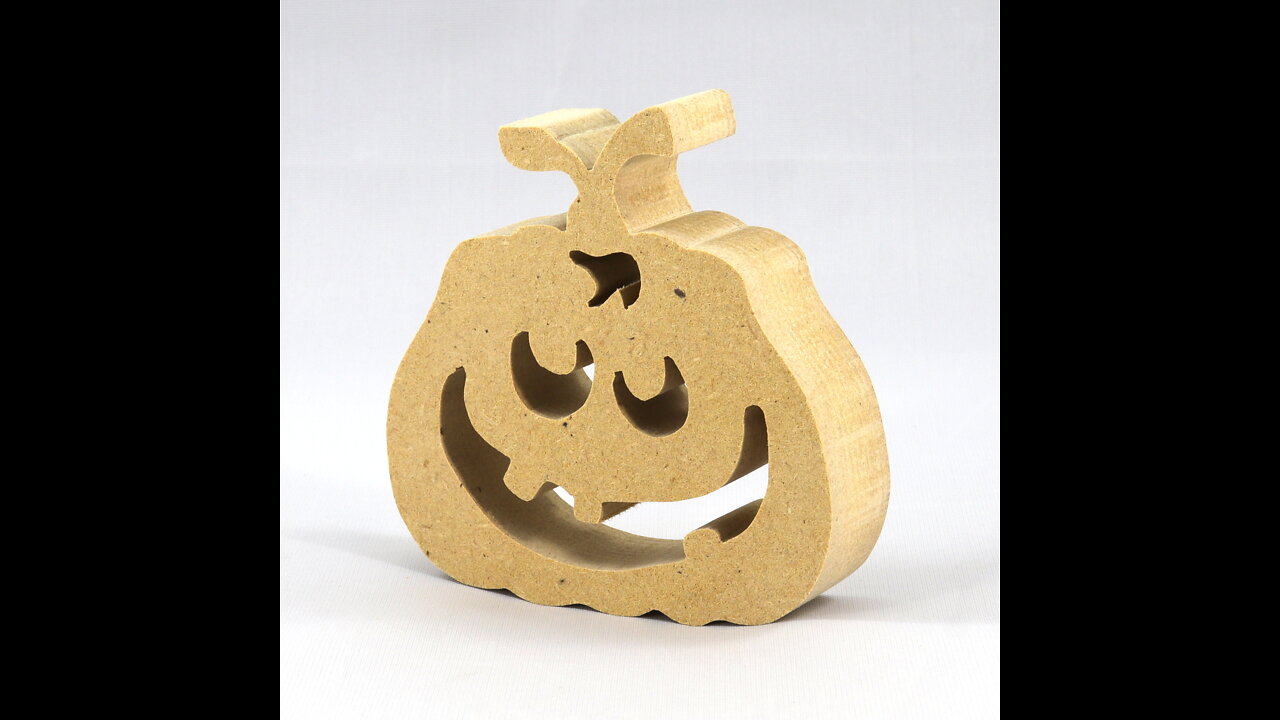 Jack-O-Lantern Cutout, Handmade, Unfinished, Unpainted, Freestanding, Snazzy Spooks Collection