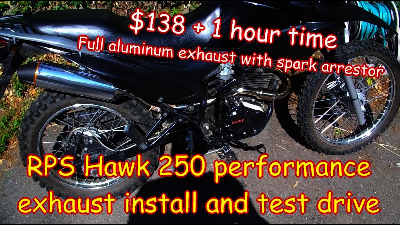 [E31] RPS Hawk 250 Exhaust install and test. About an hour and LESS THAN $138