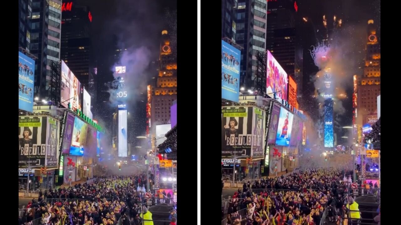 Biggest crowd in Time Square on Newyear 2022 celebration