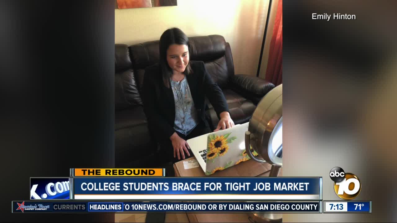 College students adjust to online job interviews