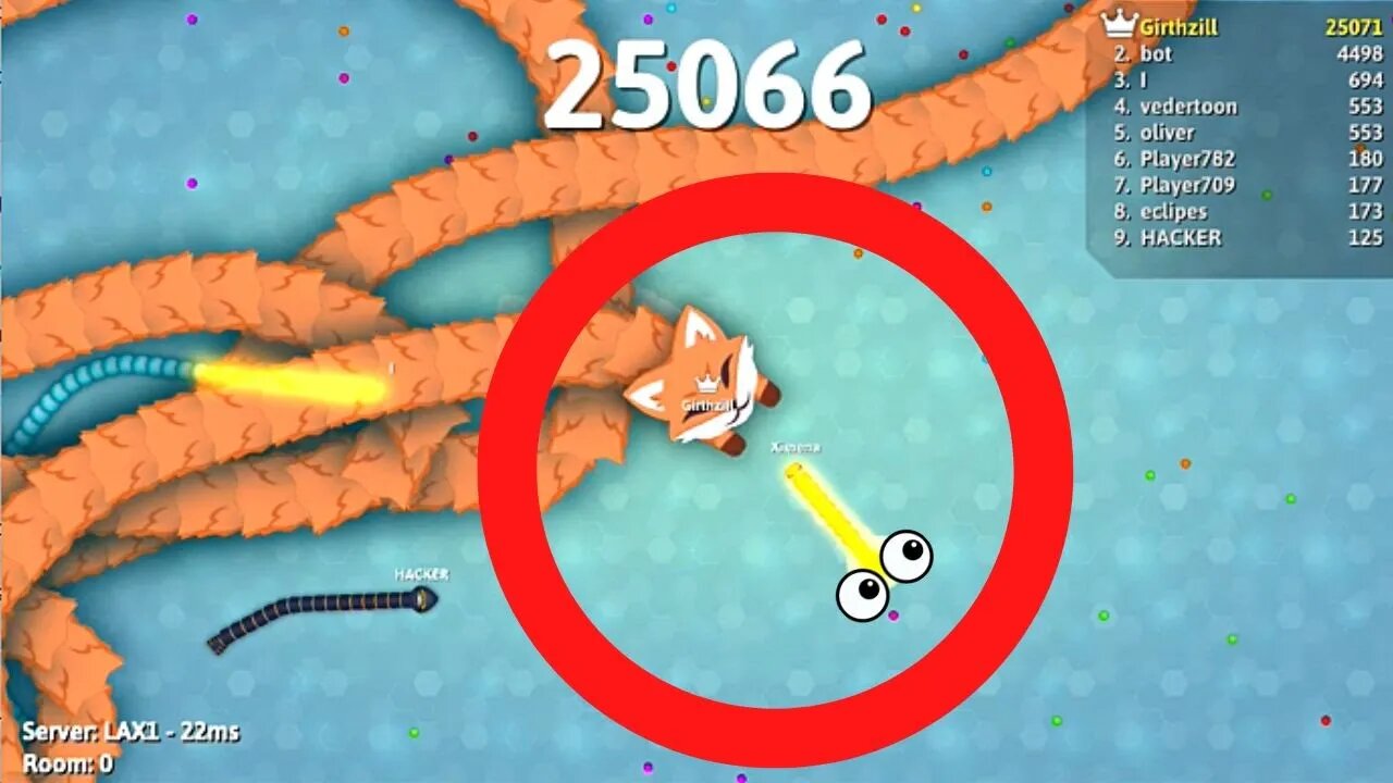 The little magot spawned right in front of me. You have to be kidding me [#snake.io #snake #worm ]