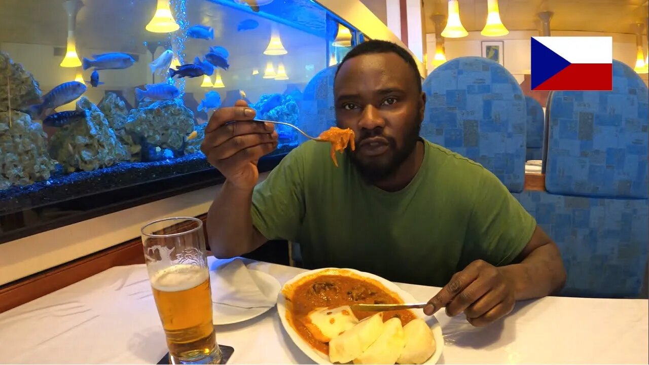 Grandma Shows Me BEST Restaurant For Czech FOOD!! Beef Stew + Dumplings!