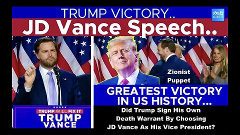 Does Trump Victory Green Light Deep State Assassination Plan To Bring In Zionist Puppet JD Vance