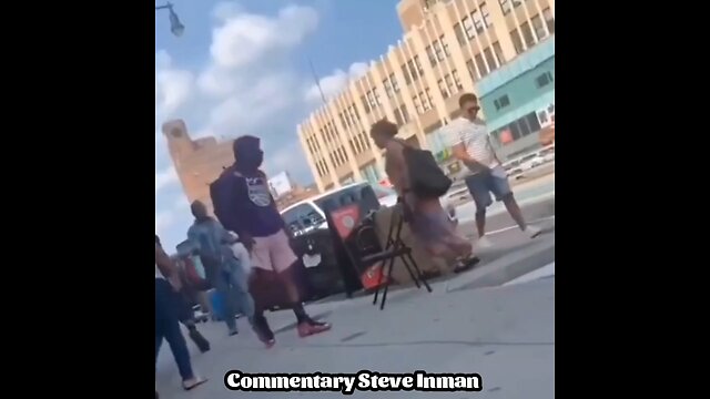 Man starts whipping his opponent after being harassed and threatened