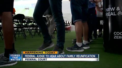 Hearings continue concerning re-uniting families seperated while crossing border