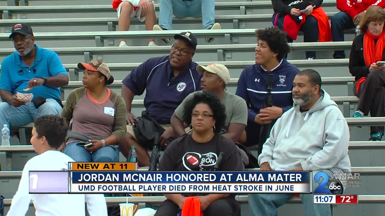 UMD player Jordan McNair honored at McDonogh