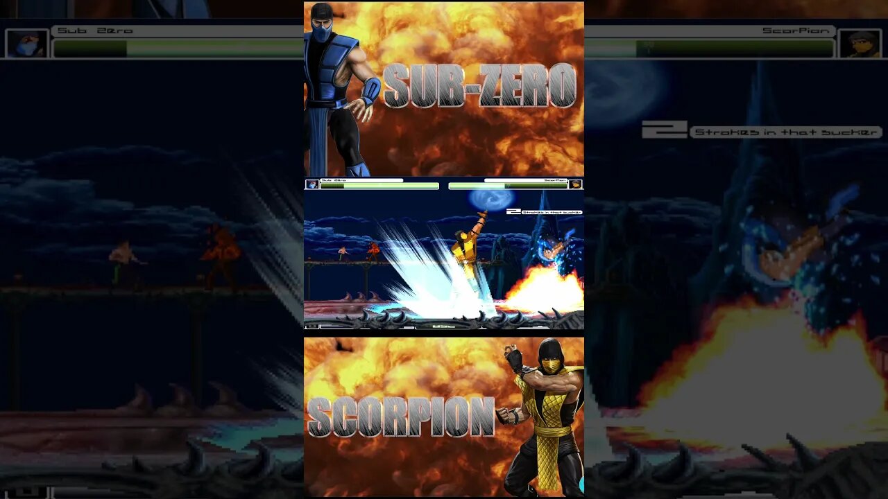 MUGEN SUDDEN DEATH | Sub-Zero VS Scorpion #shorts #mugen #Mortalkombat