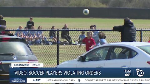 Video: Soccer player violating orders