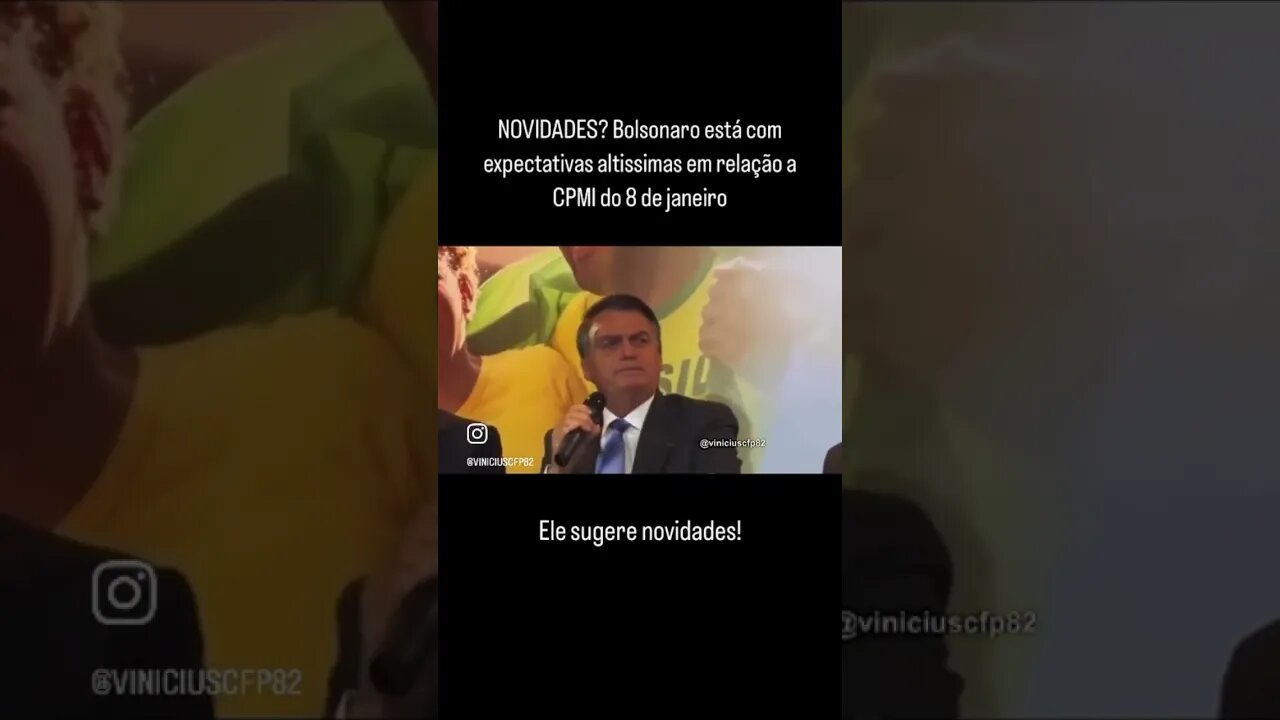 NOVIDADES? Bolsonaro está com expectativas altissimas em relação a CPMI do 8 de janeiro