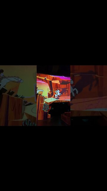 Western scene on Runaway Railway #disneyland #runawayrailway #mickeystoontown