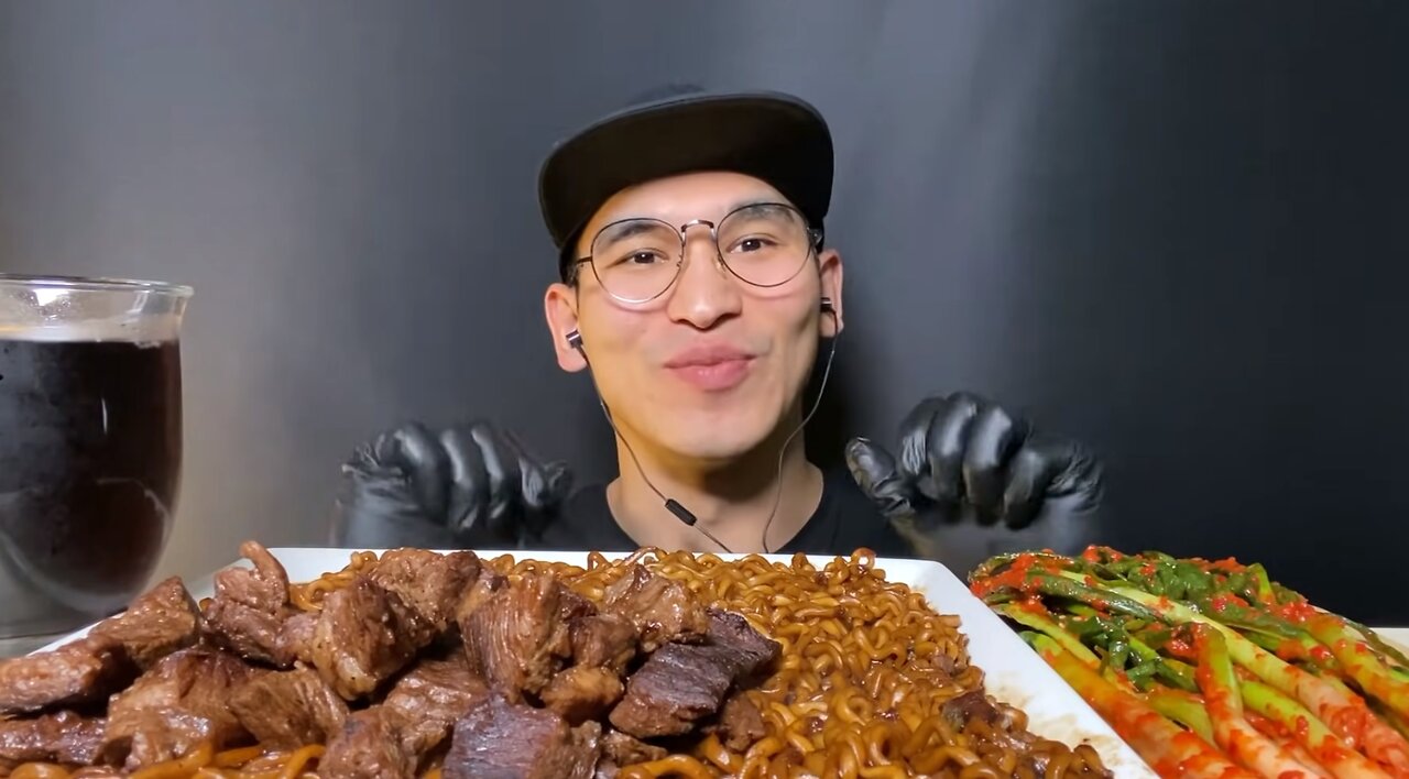 ASMR Jjajaroni Beef Mukbang Eating Show Korean Eating Sound