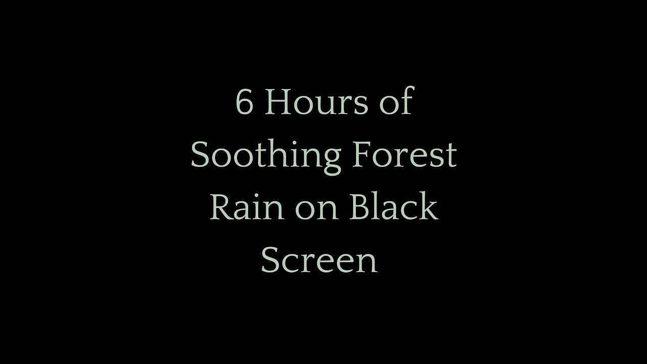 Serene Rainfall in the Forest - Relaxing Rain Sounds with Black Screen for Sleep & Meditation