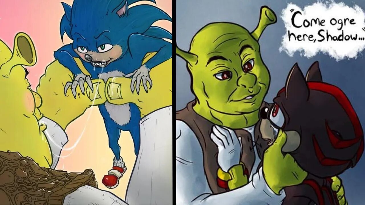 CURSED SONIC/SHREK FANART