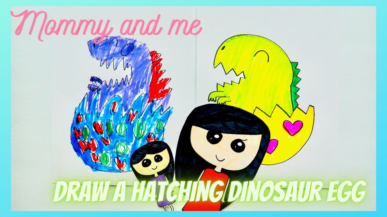 How to Draw a Hatching Dinosaur Egg | Mommy and Me