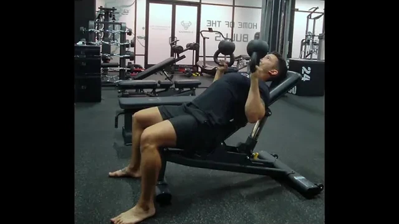 Kettlebell Bottoms Up Incline Chest Press