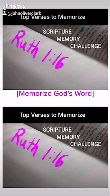 Top Verses To Memorize, Ruth 1:16