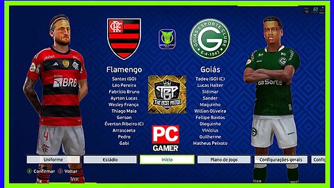 FLAMENGO X GOIÁS - PES2021 PATCH THE BEST 9.9.1 BRASILEIRÃO 2023 - QUINTA RODADA