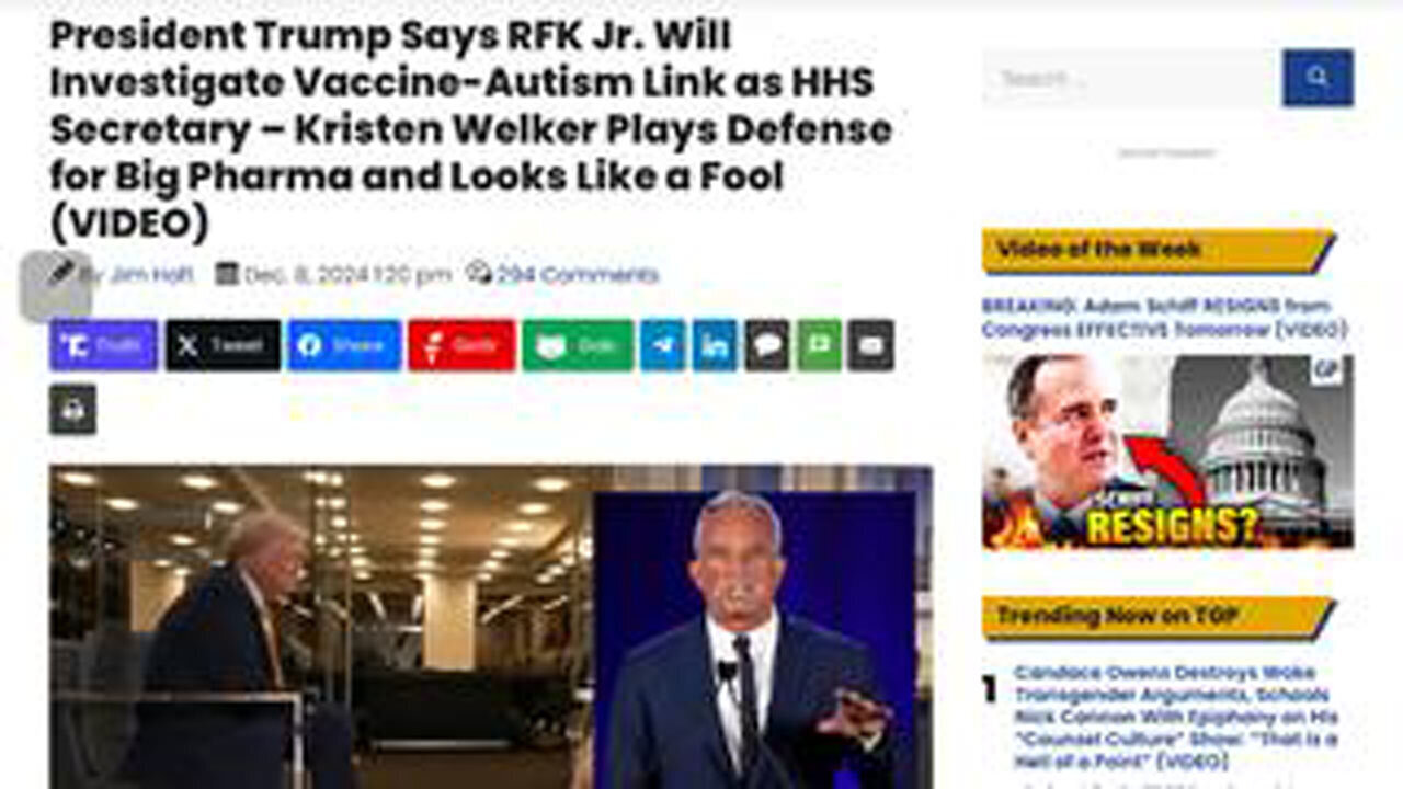 Trump Says Rfk Jr. Will Investigate Vaccine-Autism Link As Hhs Secretary – Kristen Welker - Dec 9