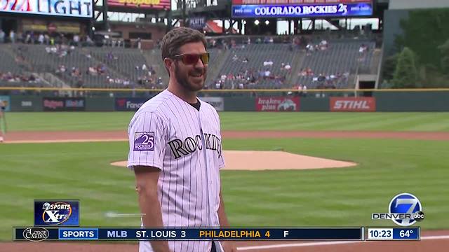 Denver7 Sports-Rockies-Martin Truex Jr. first pitch