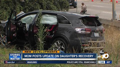 Mom posts update on daughter involved in La Mesa big rig crash