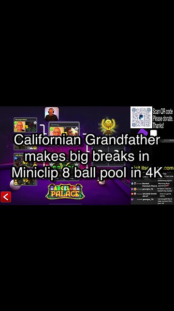 Californian Grandfather makes big breaks in Miniclip 8 ball pool in 4K 🎱🎱🎱 8 Ball Pool 🎱🎱🎱
