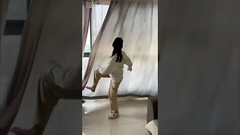 Brave Chinese Girl Learns How To Kick In A Door