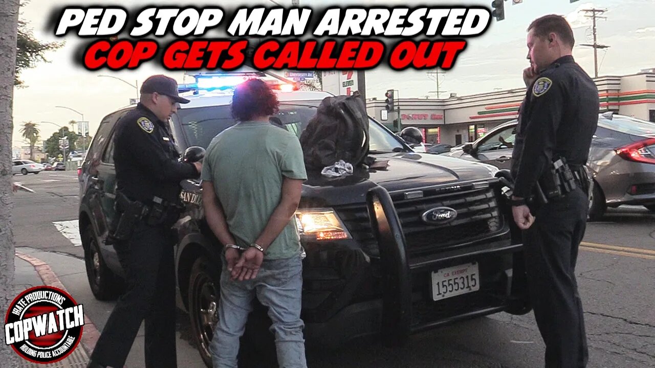 Ped Stop Man Arrested for Unknown Reason | Cop Called Out for Accosting @FREE TO STAY | Copwatch