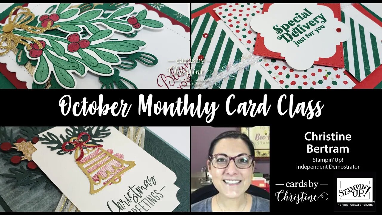 October Monthly Card Class with Cards by Christine