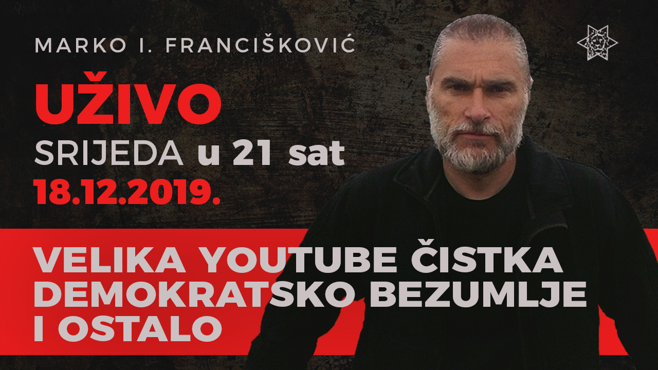 26. facebook live: Velika youtube čistka, demokratsko bezumlje i ostalo (18.12.2019.)