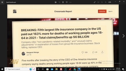 Insurance Company Reports Skyrocketing Death Benefit Payout in 2021