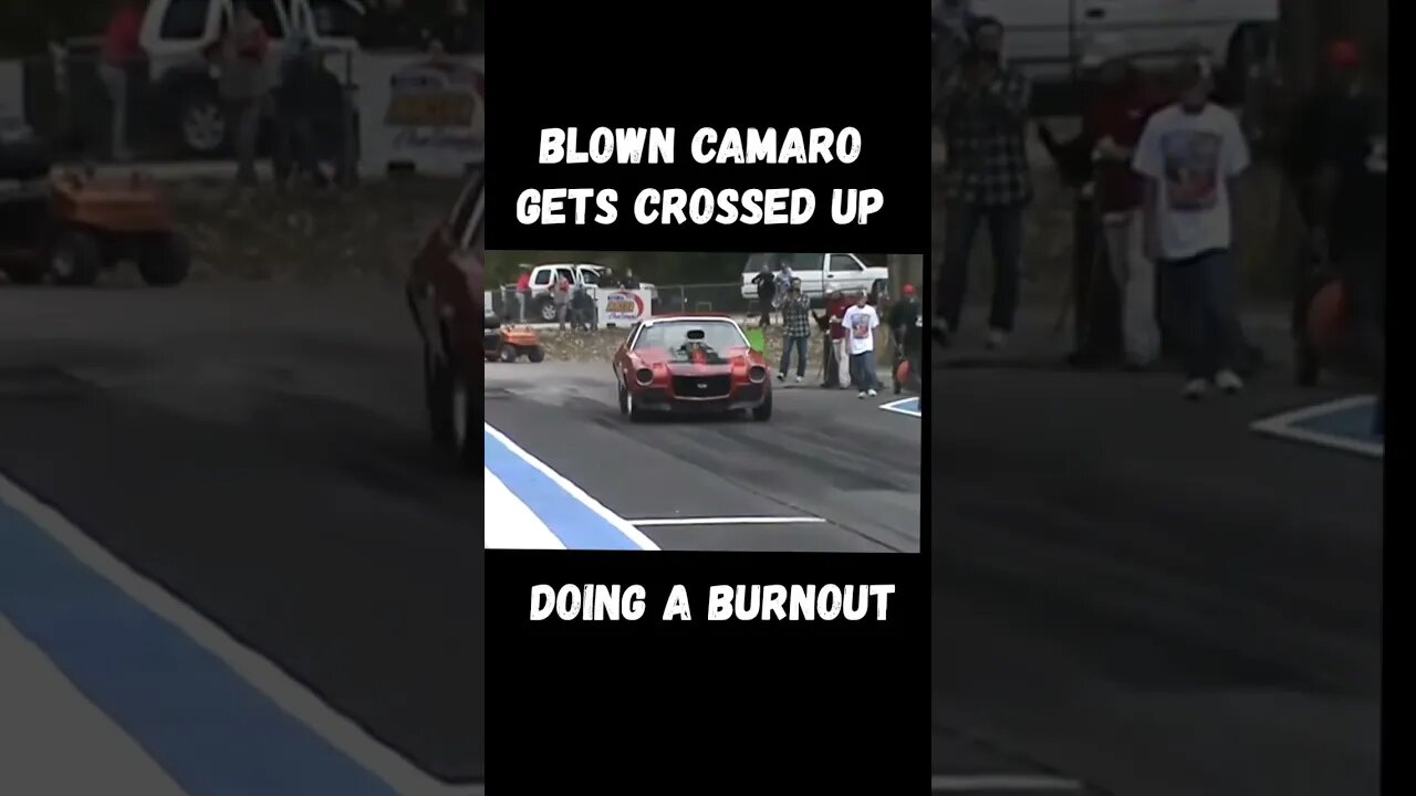 Blown Camaro Gets Crossed Up Doing a Burnout! #shorts