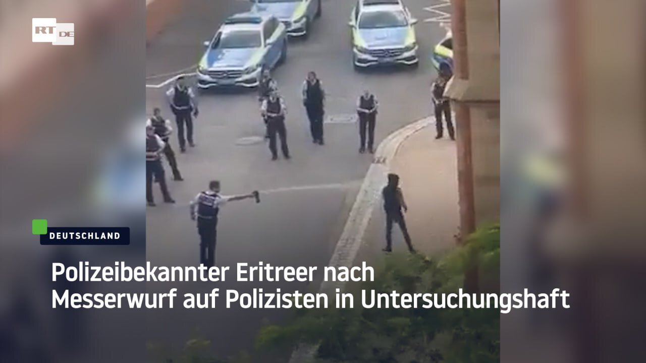 Polizeibekannter Eritreer wirft nach Pfefferspray-Einsatz mit Messer auf Polizisten