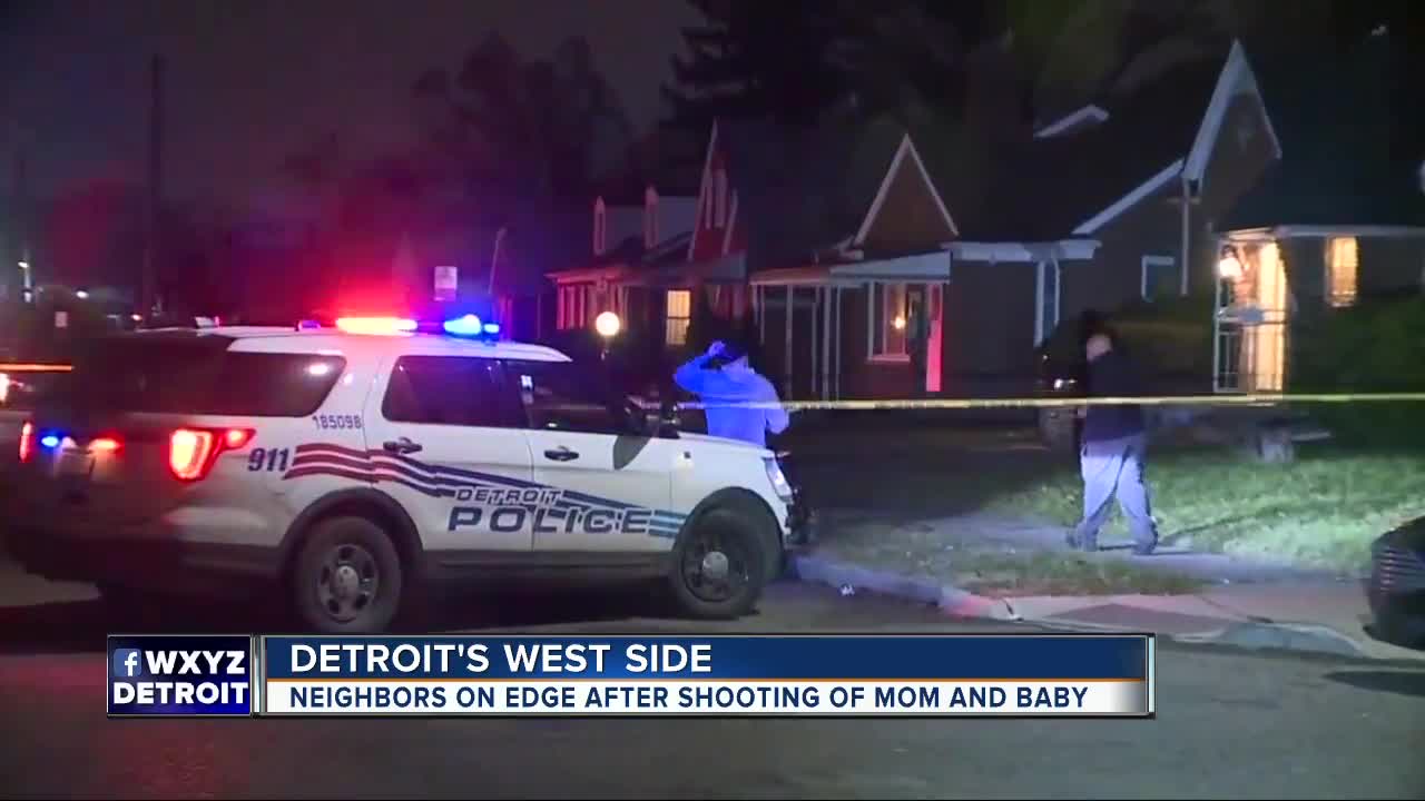 Neighbors on edge after shooting of mom and baby