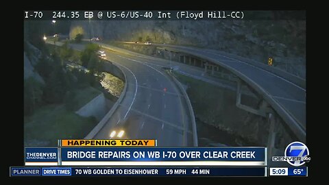 Bridge repairs on I-70 in the foothills