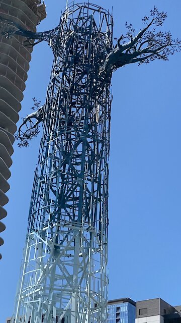 Fake trees, fake grass, and 5G downtown Seattle