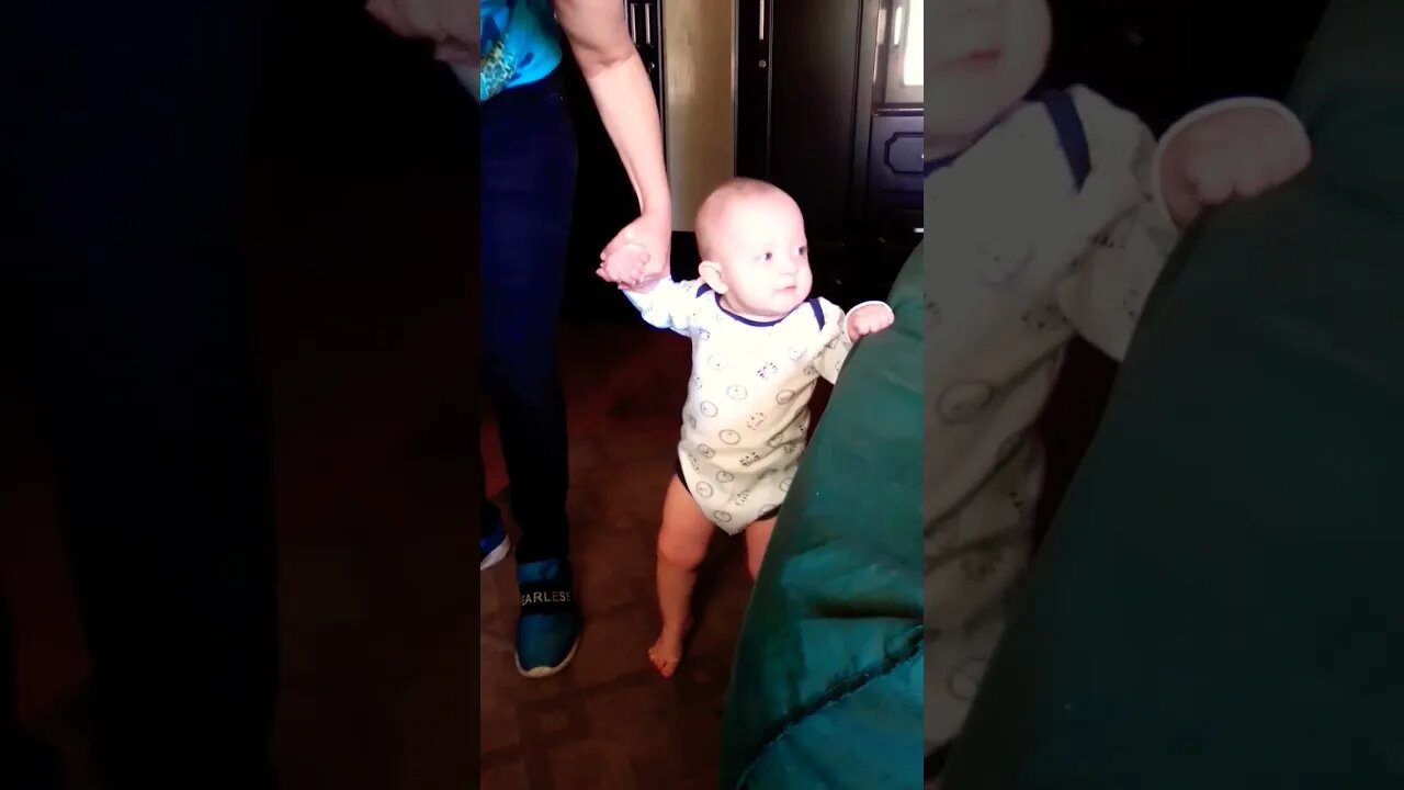 Cute Baby Learning How To Walk