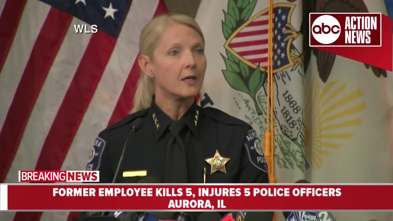 Officials: 5 dead, 5 police wounded in Illinois workplace shooting