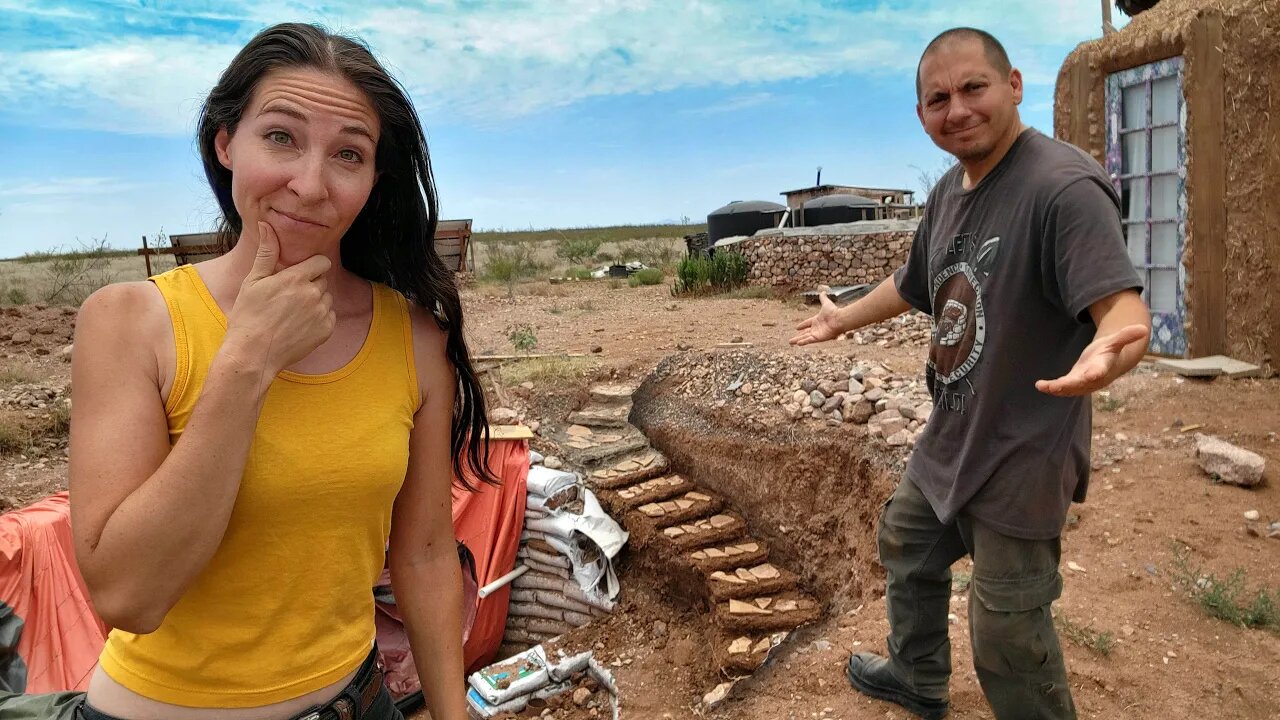 Testing This NEW TECHNIQUE To Protect Our Hand Carved Stairs | Root Cellar Build