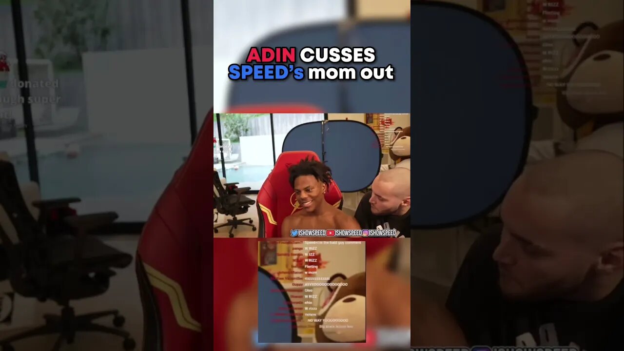 Speed got so scared 🤣 #ishowspeed #live #adinross #clips #funny