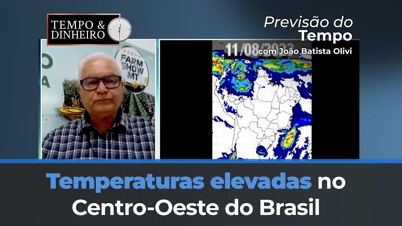 Temperaturas elevadas no Centro-Oeste do Brasil