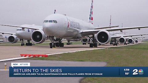 American Airlines Tulsa maintenance base pulls planes from storage