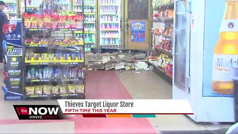 Thieves target Detroit liquor store for fifth time this year