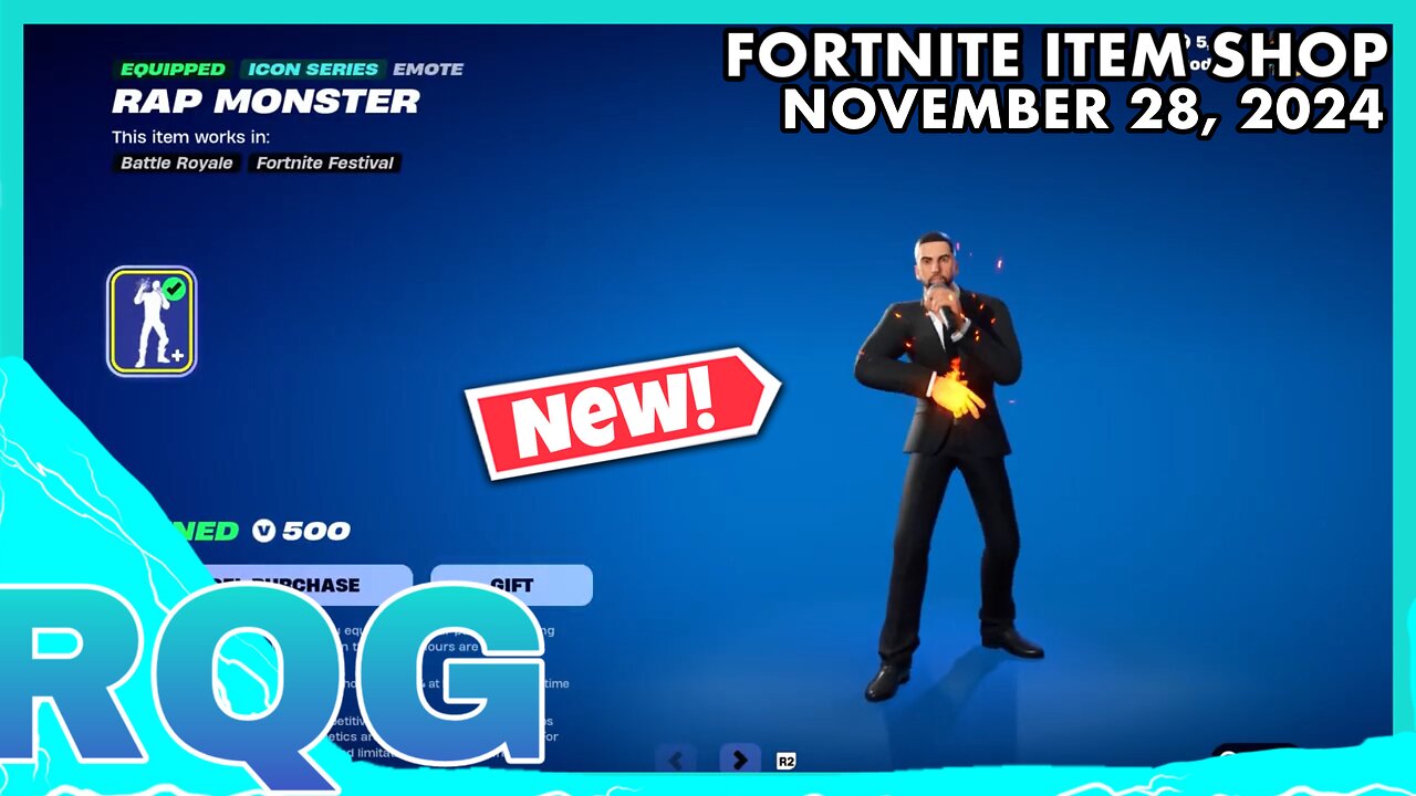 *NEW* RAP MONSTER GODZILLA EMOTE IS HERE! FORTNITE ITEM SHOP (November 28, 2024)