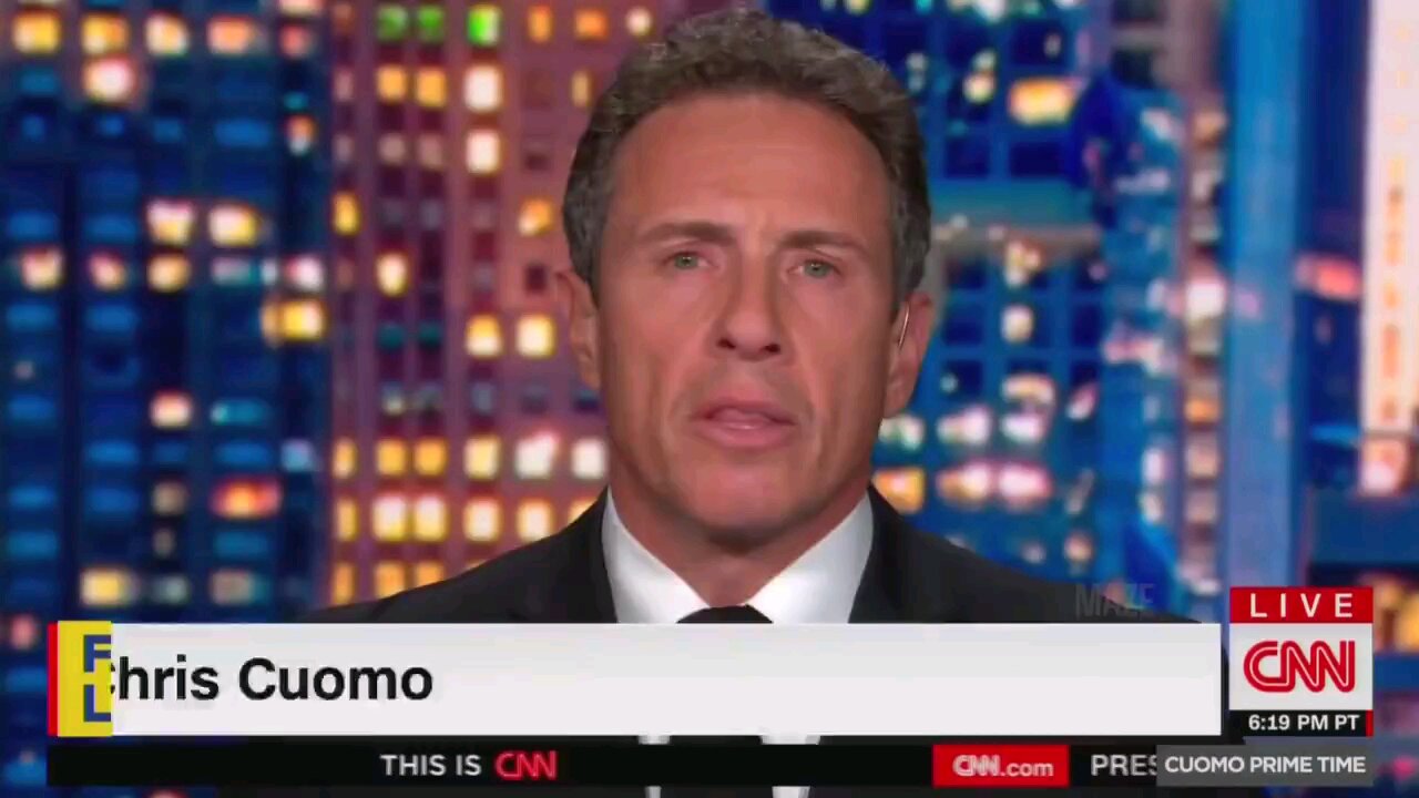 October, 2020. Chris Cuomo calls Fox "State News" for pushing the Hunter Biden laptop "conspiracy