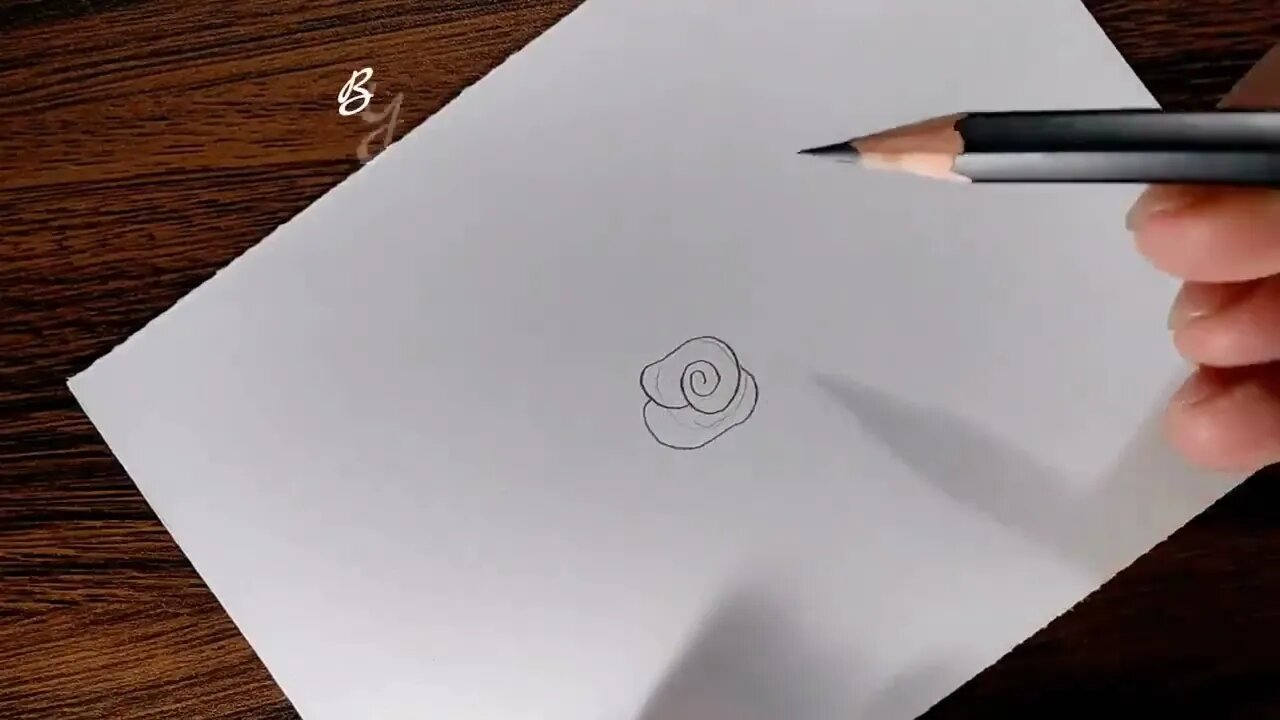 How to draw a Rose step by step