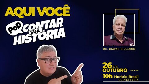 DR. IDAVAN RICCIARDI CONTANDO SUA TRAJETÓRIA! #suahistoria #escritor #crônicas